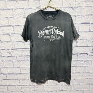 JOHN MAYER Born And Raised Vintage 2013 Tour T-Shirt Gray Washed Black Size S